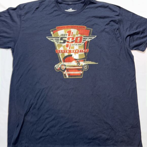 2016 Indianapolis Indy 500 Men's Black t-shirt Size 2XL Plain Back - Picture 1 of 6